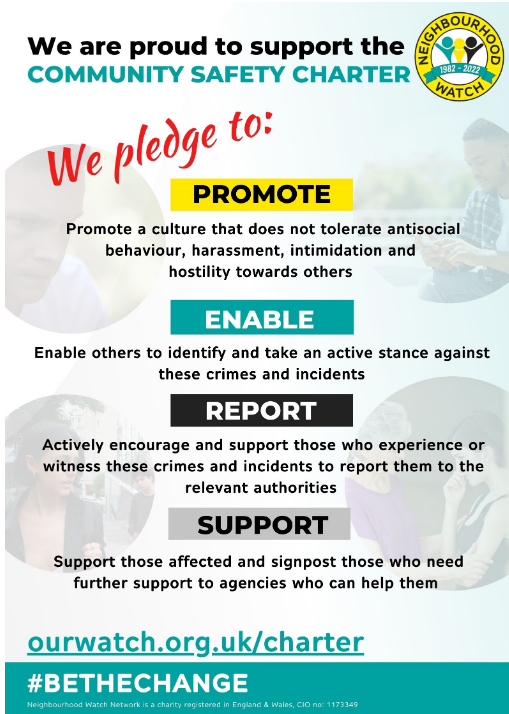 Community Safety Charter Pledge